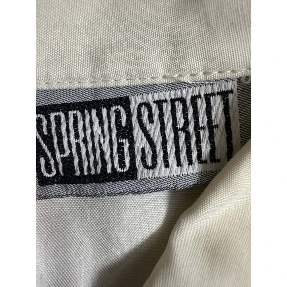 Ivory Bejeweled Button‎ Blouse Cropped Style small Spring Street